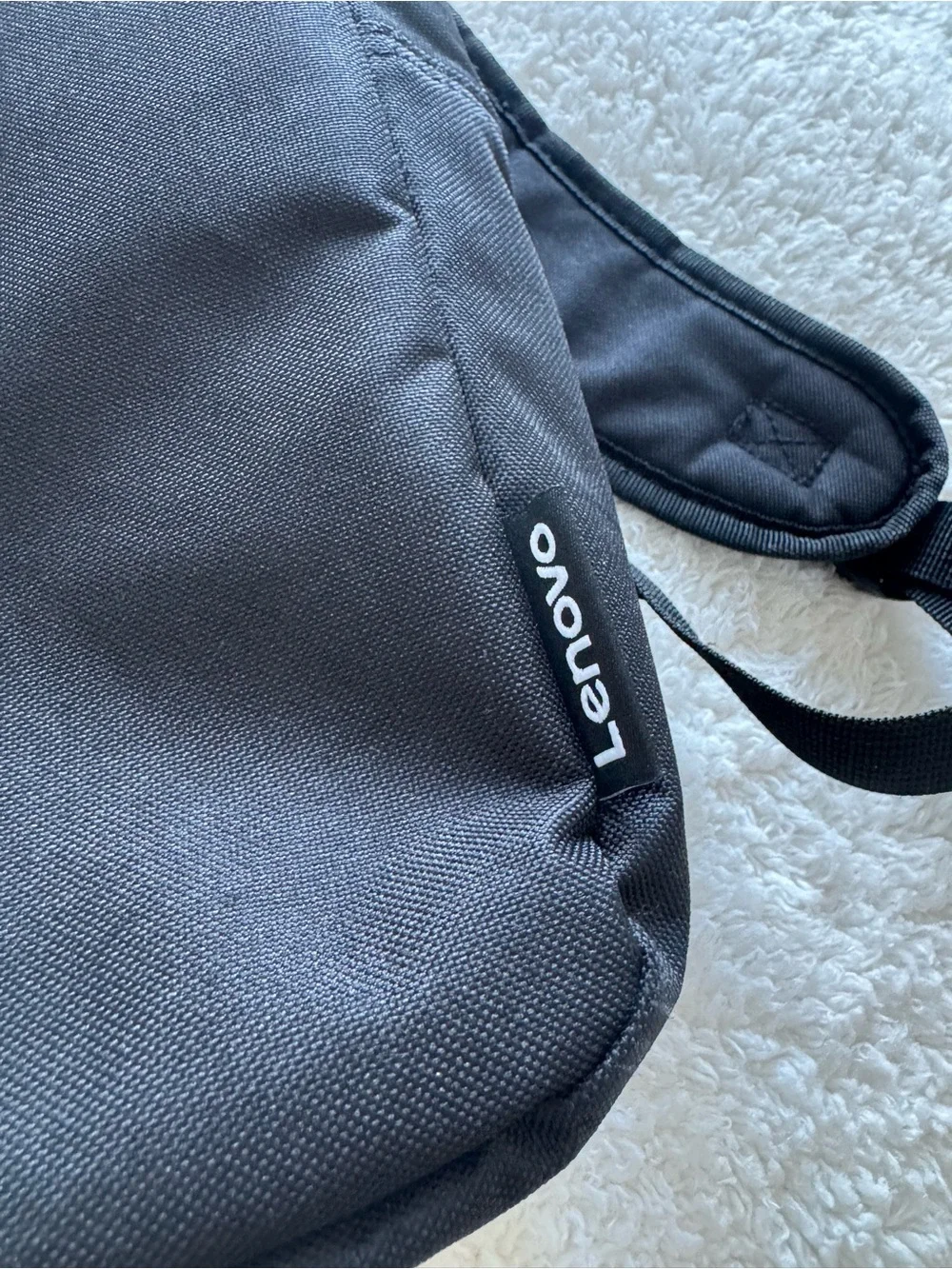 Lenovo Black Laptop Backpack with Padded Straps & Front Pocket – New